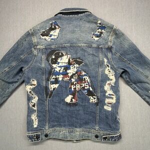 PRPS Denim Jacket Mens Size Medium Patchwork Trucker
